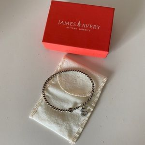 James Avery Twisted Wire Hook-On Bracelet “E”